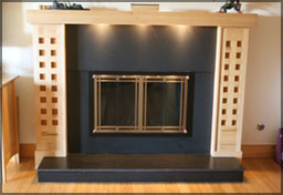 Cherry and Maple Fireplace