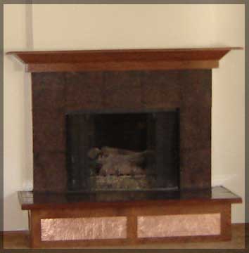 A Fireplace with Hammered Copper